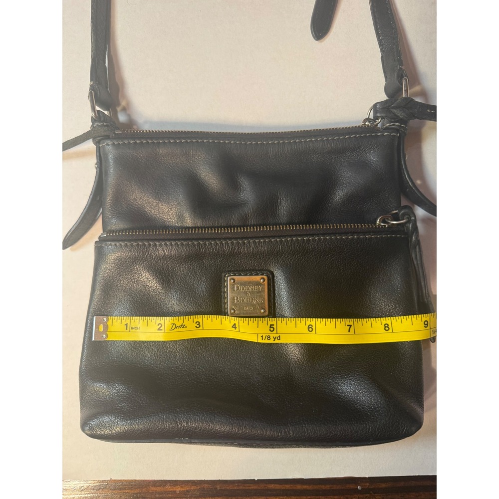 Dooney & Bourke Black Leather Triple Zip Crossbody Bag J0392581 - Picture 2 of 13